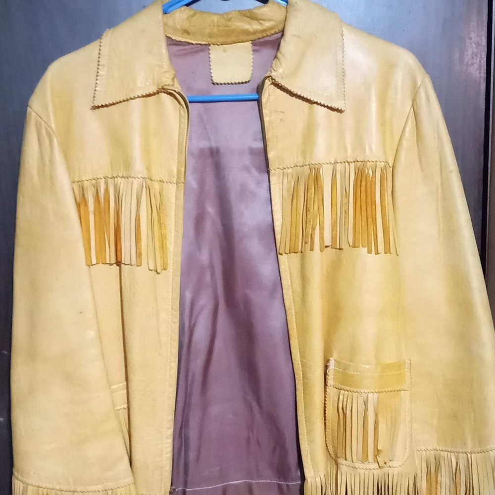 1940s vintage deerskin fringe jacket